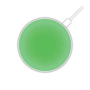 Luxafor Mute Button Busylight weiss leuchtet grün ohne Hintergrund